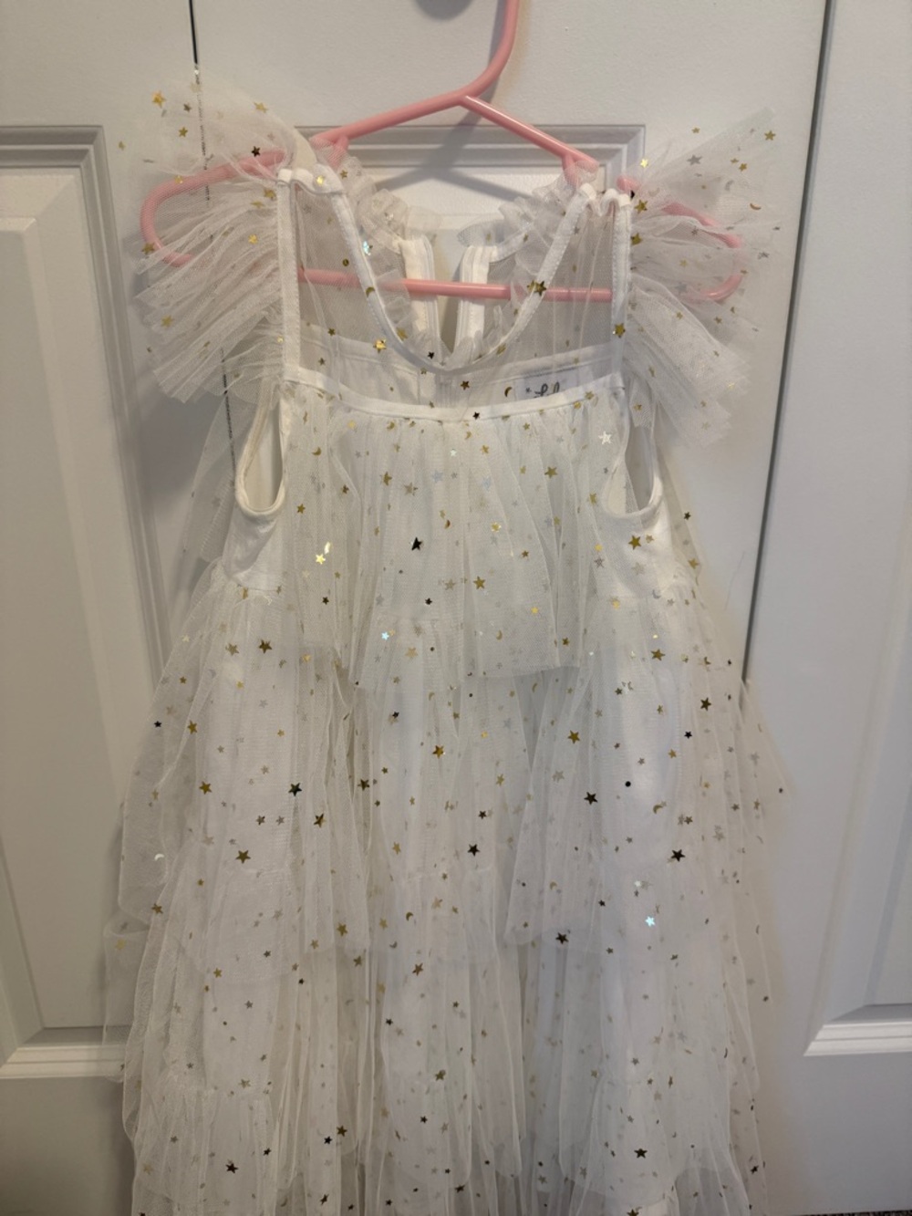 White Star Tulle Girls Dress - Size 8- Lola and the Boys